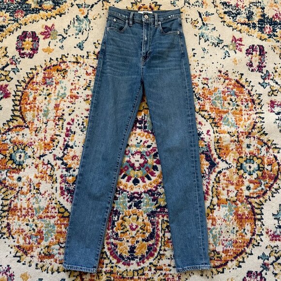 SLVRLAKE Beatnik High Rise Slim Leg Jeans Womens Size 24 Straight Leg Stretch - Picture 4 of 11